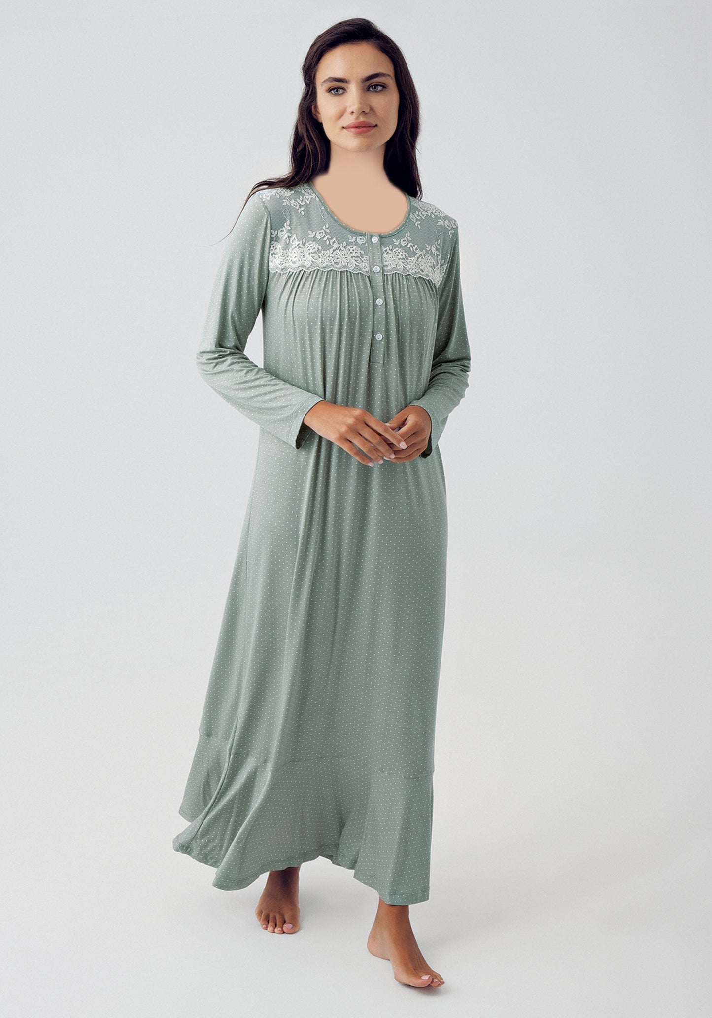 فستان نوم من الفيسكوز والليكرا من S&amp;L