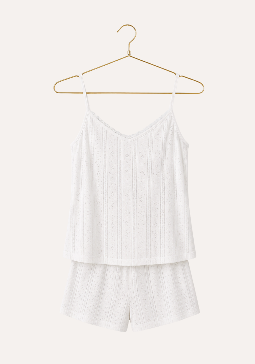 Shoulder Strap Cotton Top And Short Set