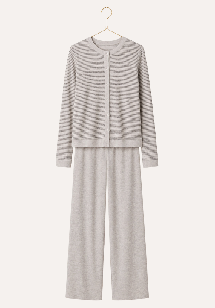 Long Sleeve Button Top Soft Touch Pajama