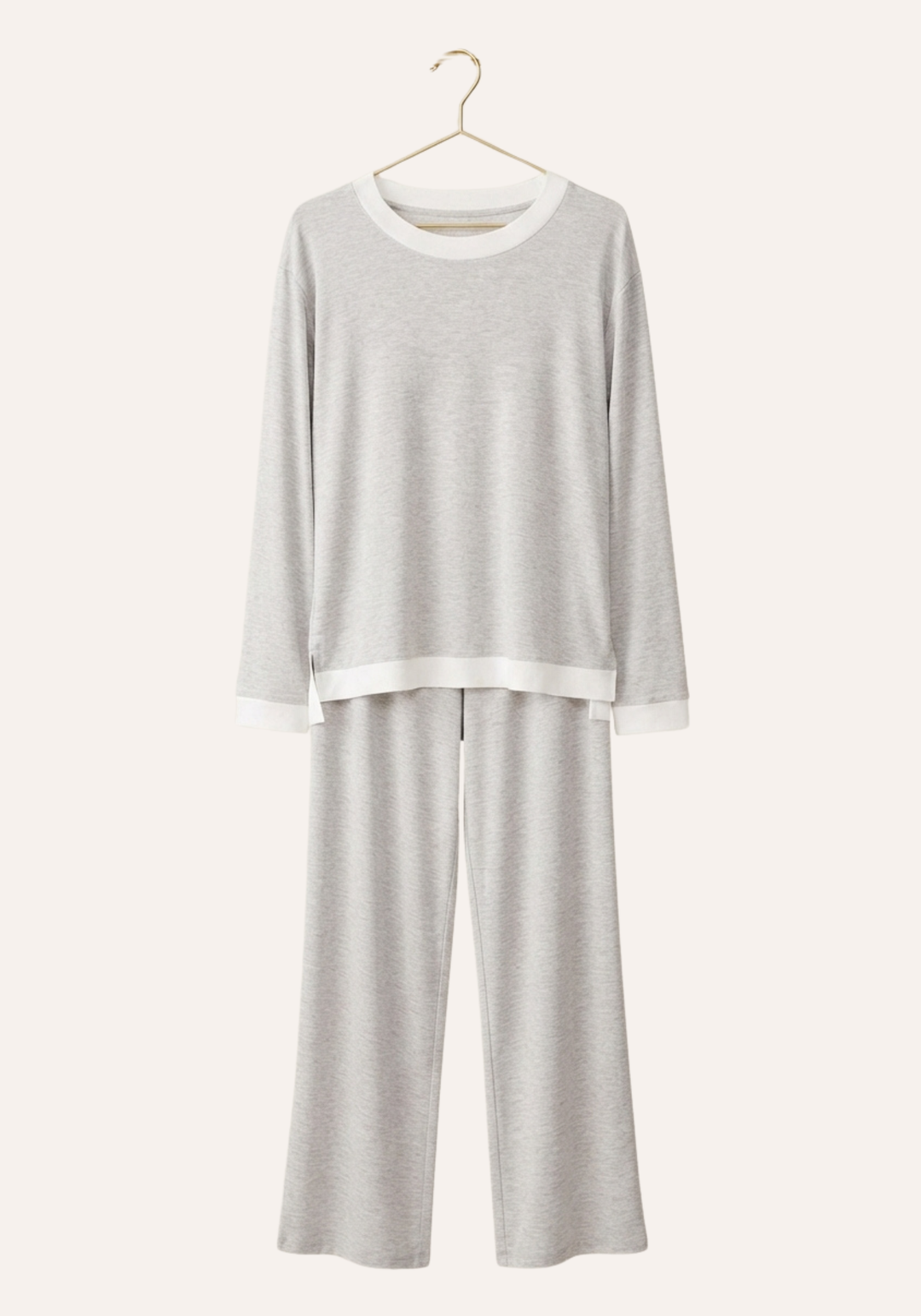 Plain Sporty Long Sleeve Pajamas