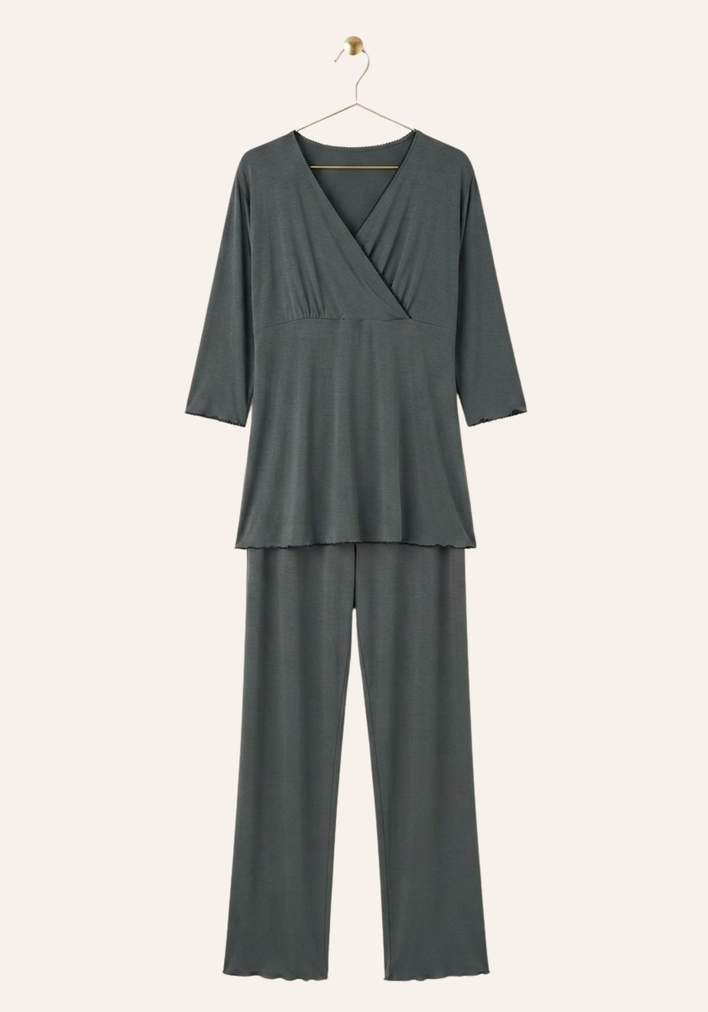 Plain Long Sleeve Pajamas