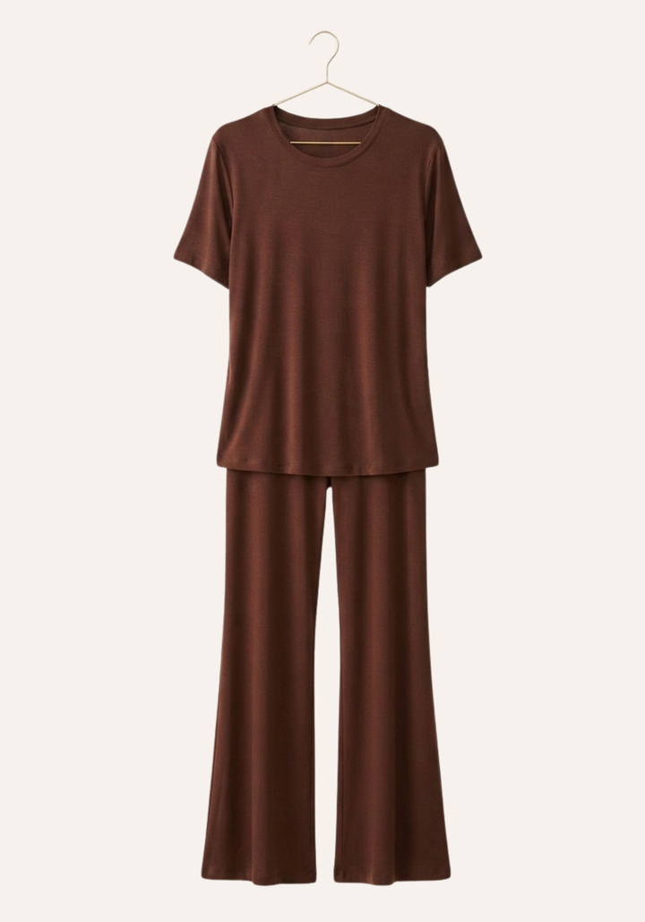 Plain Short Sleeve Pajamas