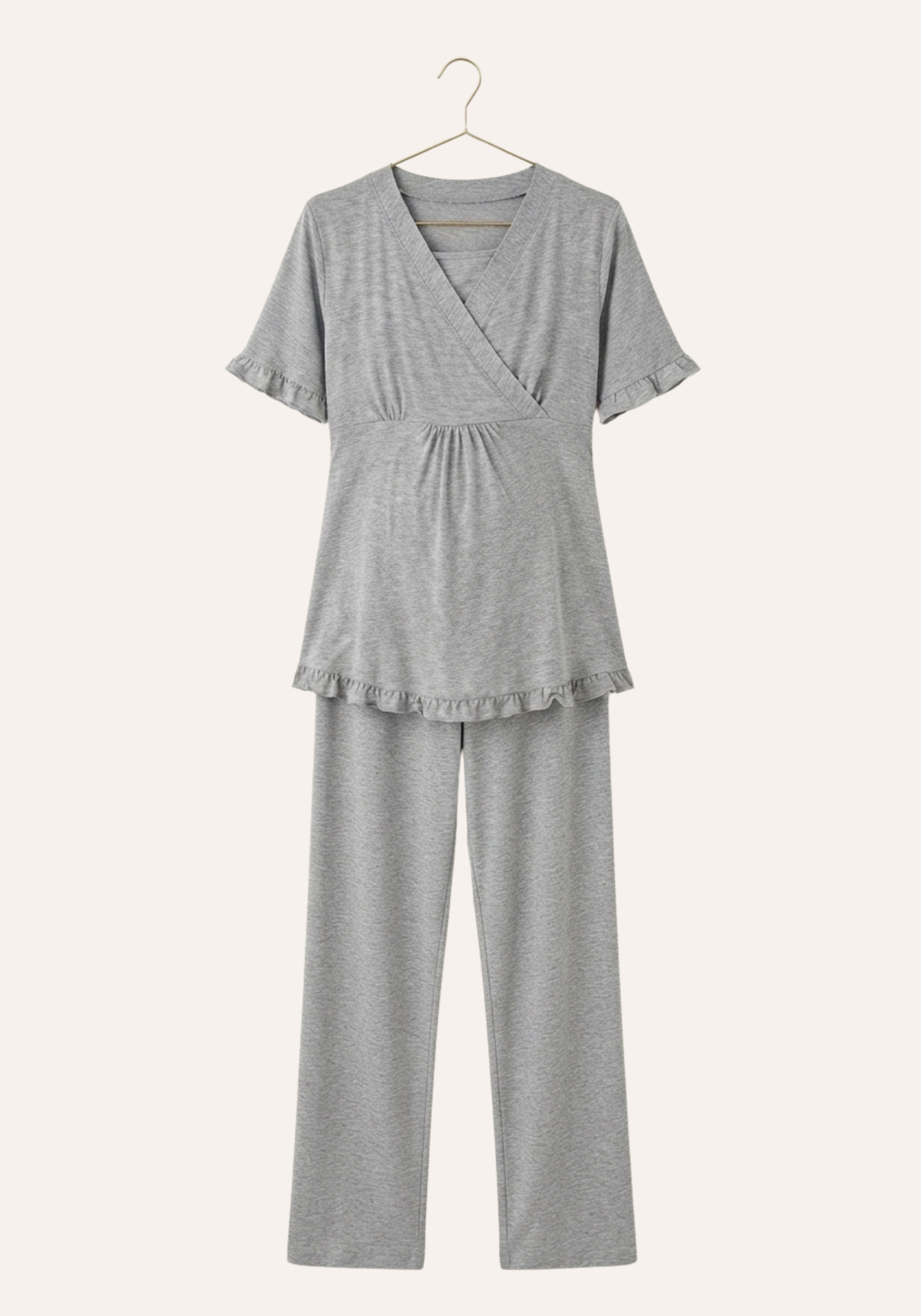 Plain Short Sleeve Pajamas