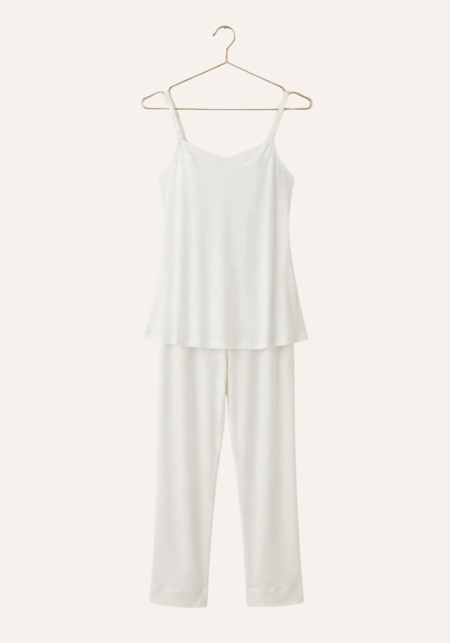 Shoulder Strap Top - Pant - Long Sleeve Robe Set