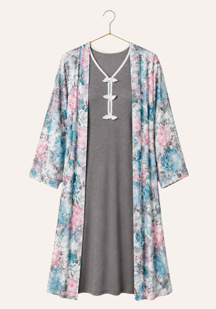 Maternal 2 Piece Short Robe And Short Nighty Set