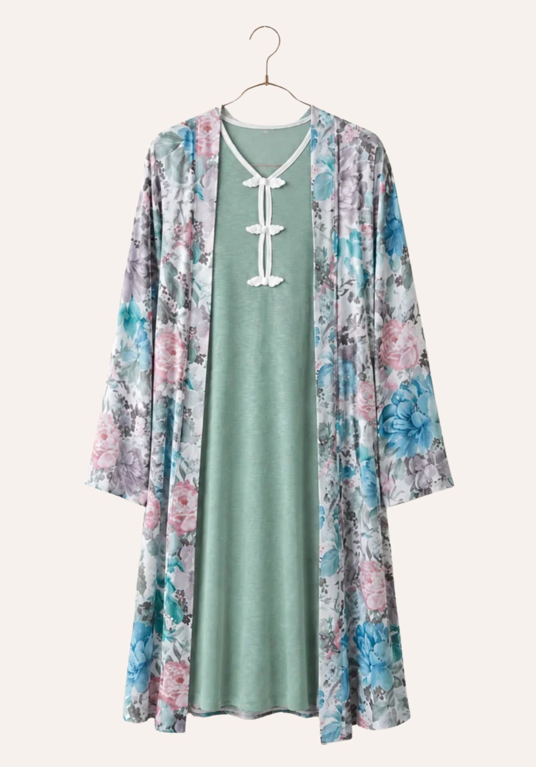 Maternal 2 Piece Short Robe And Short Nighty Set
