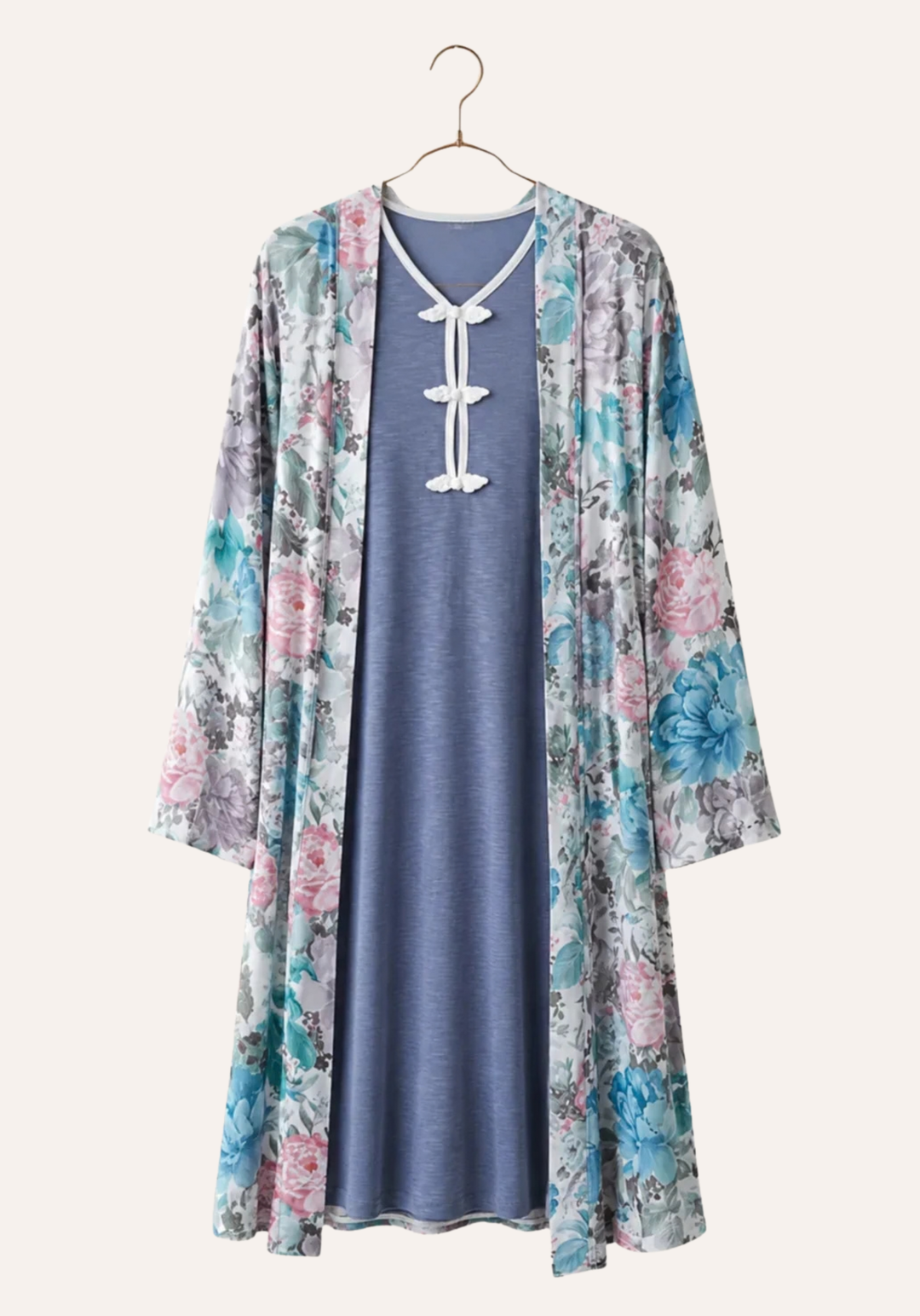 Maternal 2 Piece Short Robe And Short Nighty Set