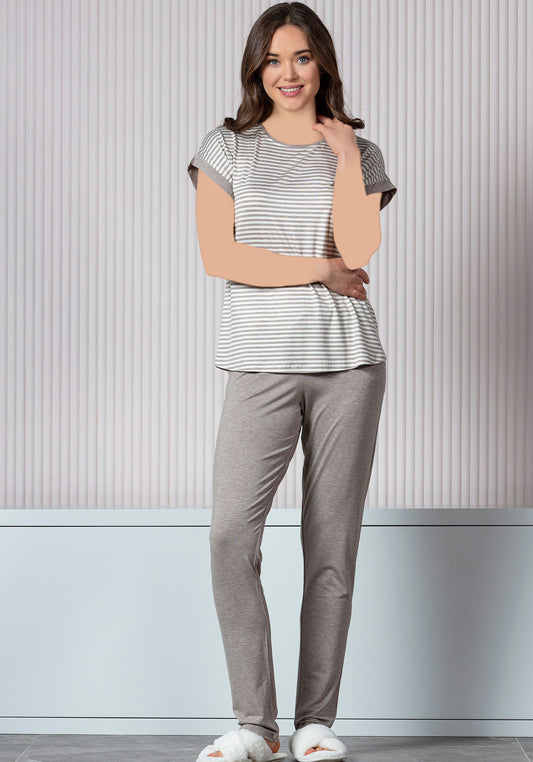 S&L Striped Short Sleeve Pajama