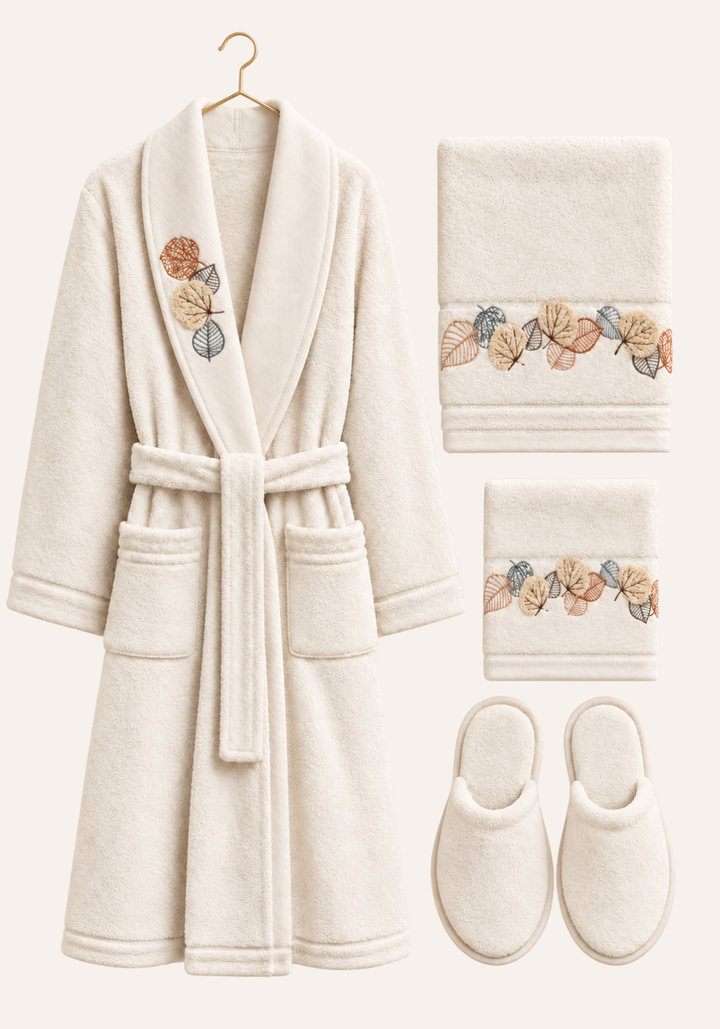4 Pieces Single Bathrobe Set
