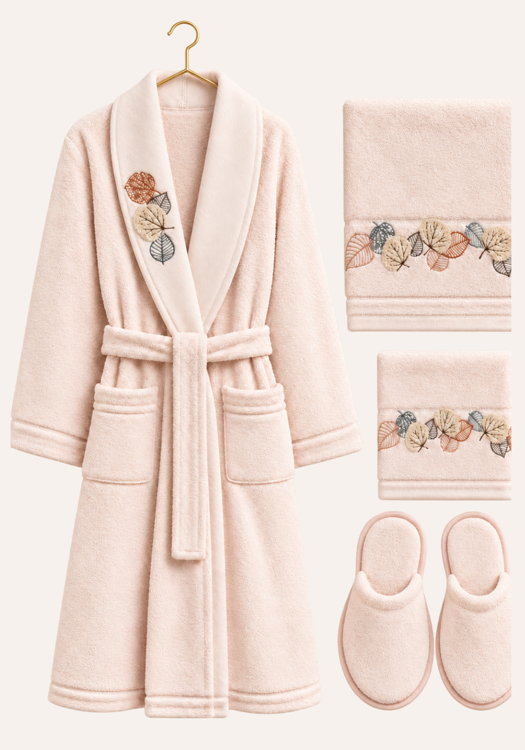 4 Pieces Single Bathrobe Set