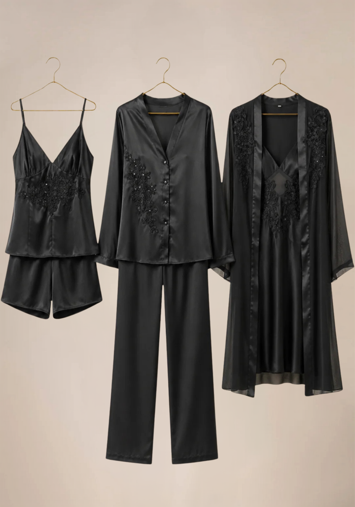 Set Of 6: Cami, Short, Top, Pant, Short Nighty, Short Sheer Robe