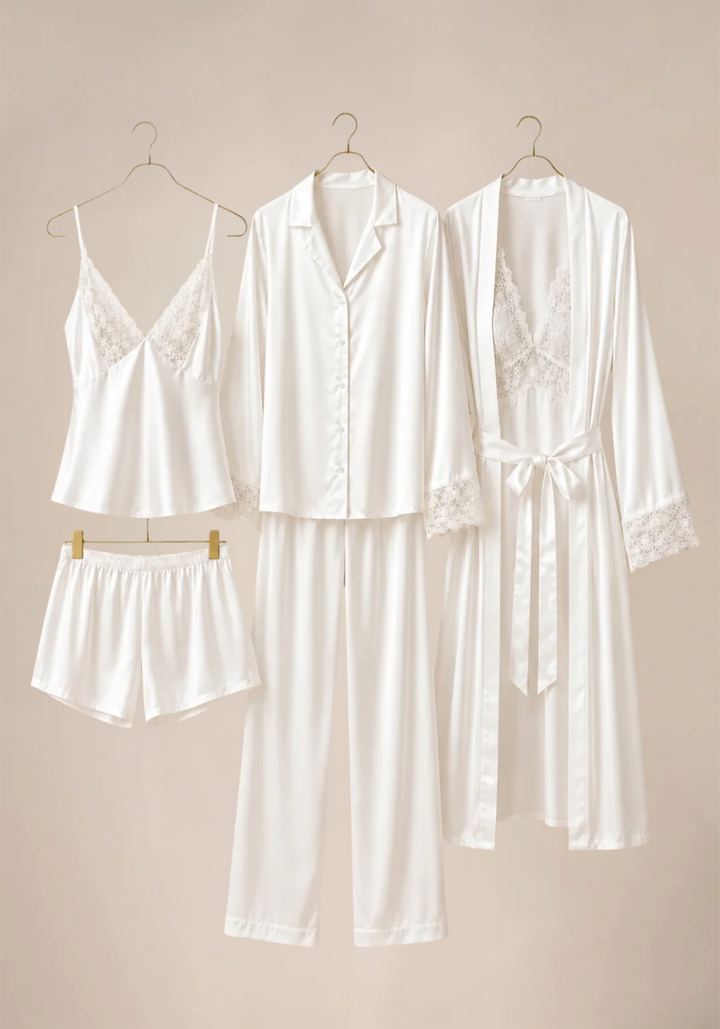 Set Of 6: Cami, Short, Top, Pant, Short Nighty, Belted Robe