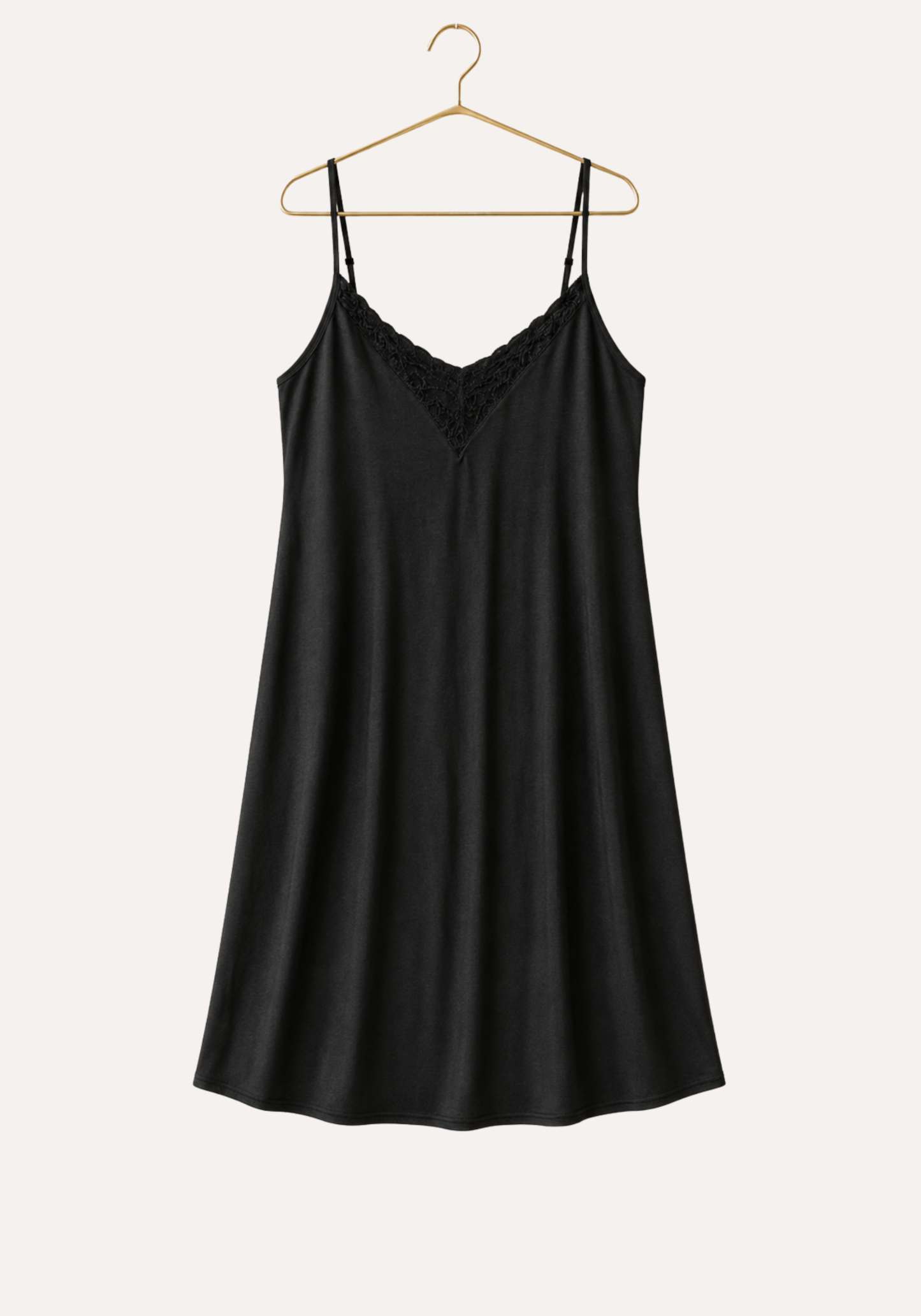 Modal Nighty: Shoulder Strap V-Lace Nighty