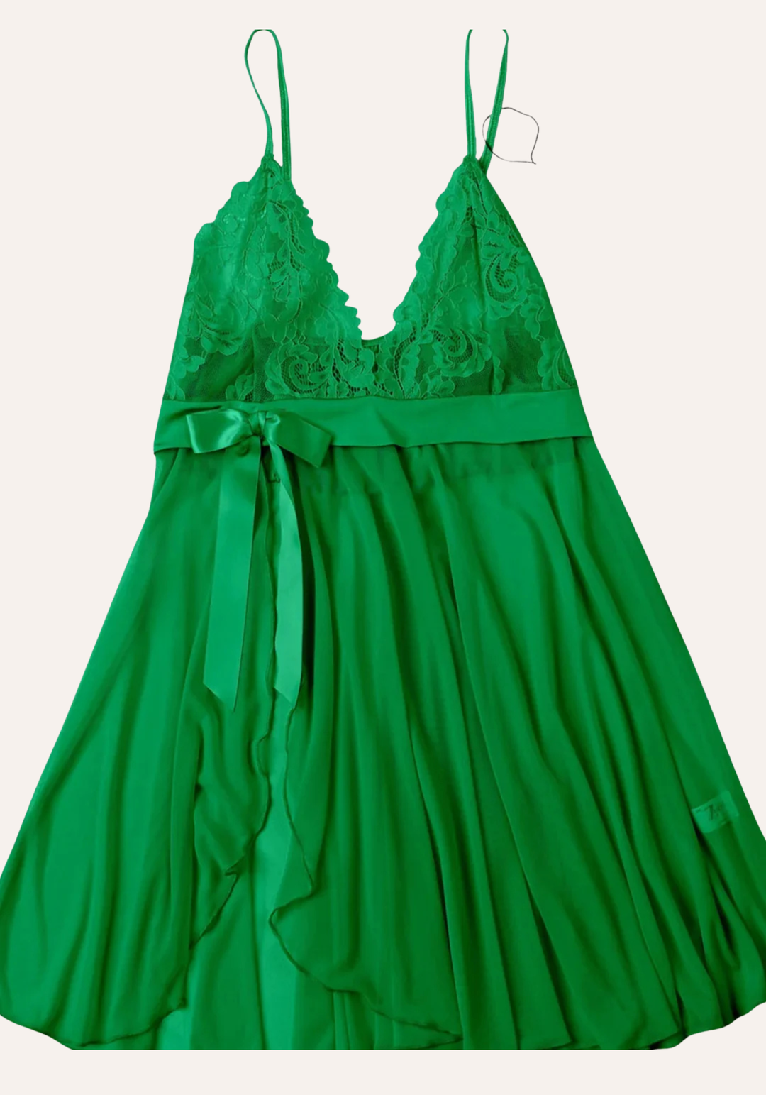 Babydoll: Shoulder Strap Lace Bra Chiffon Babydoll