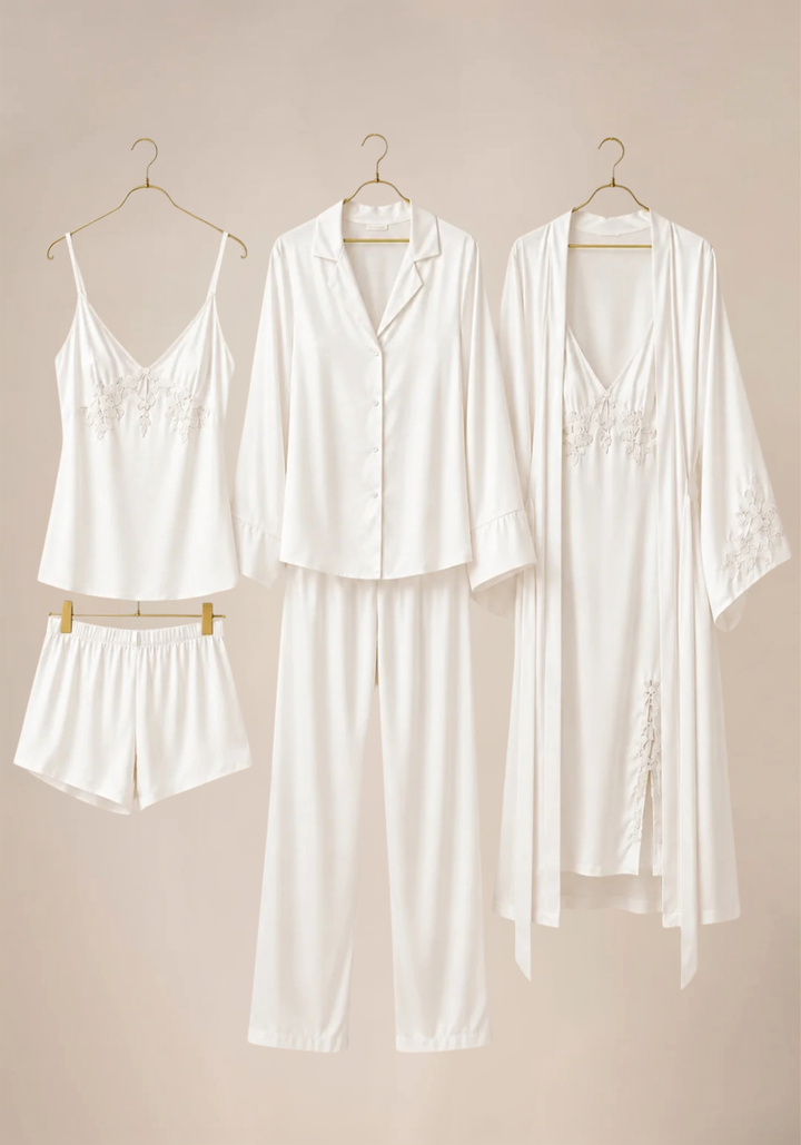 Set Of 6: Cami, Short, Top, Pant, Short Nighty, Long Robe