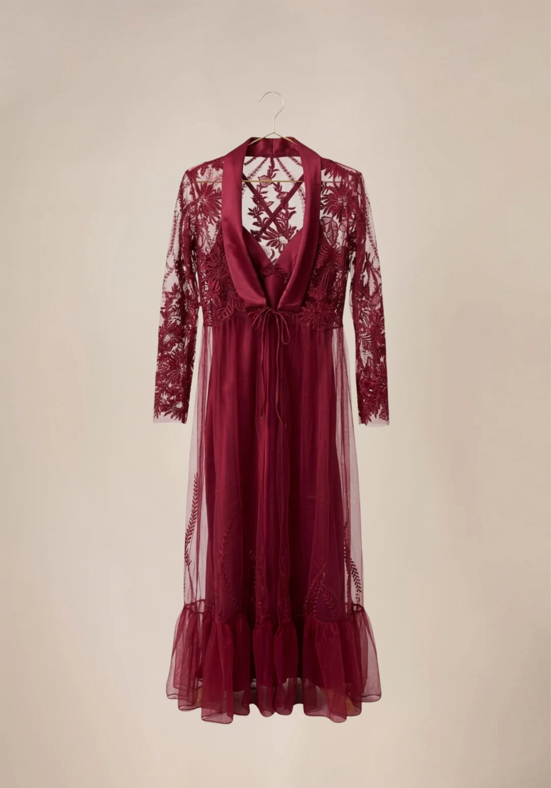 Set Of 6: Cami, Short, Top, Pant, Long Nighty, Long Lace Robe
