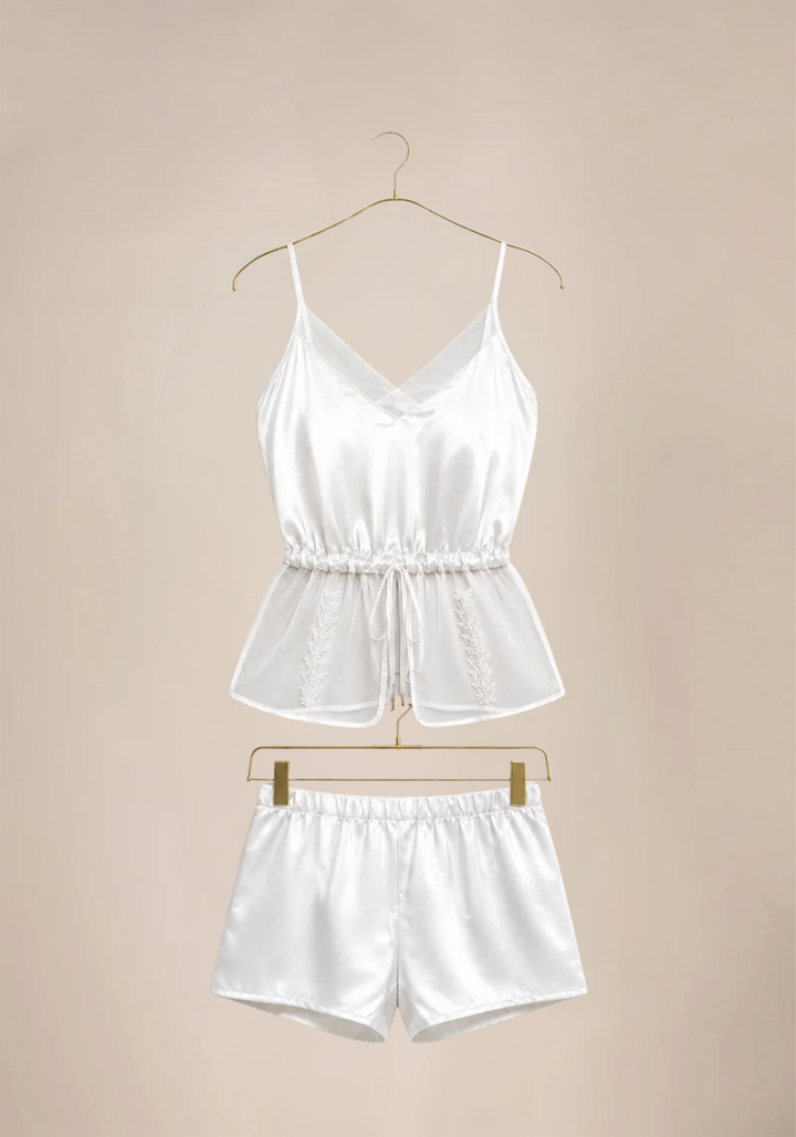 Set Of 6: Cami, Short, Top, Pant, Long Nighty, Long Lace Robe