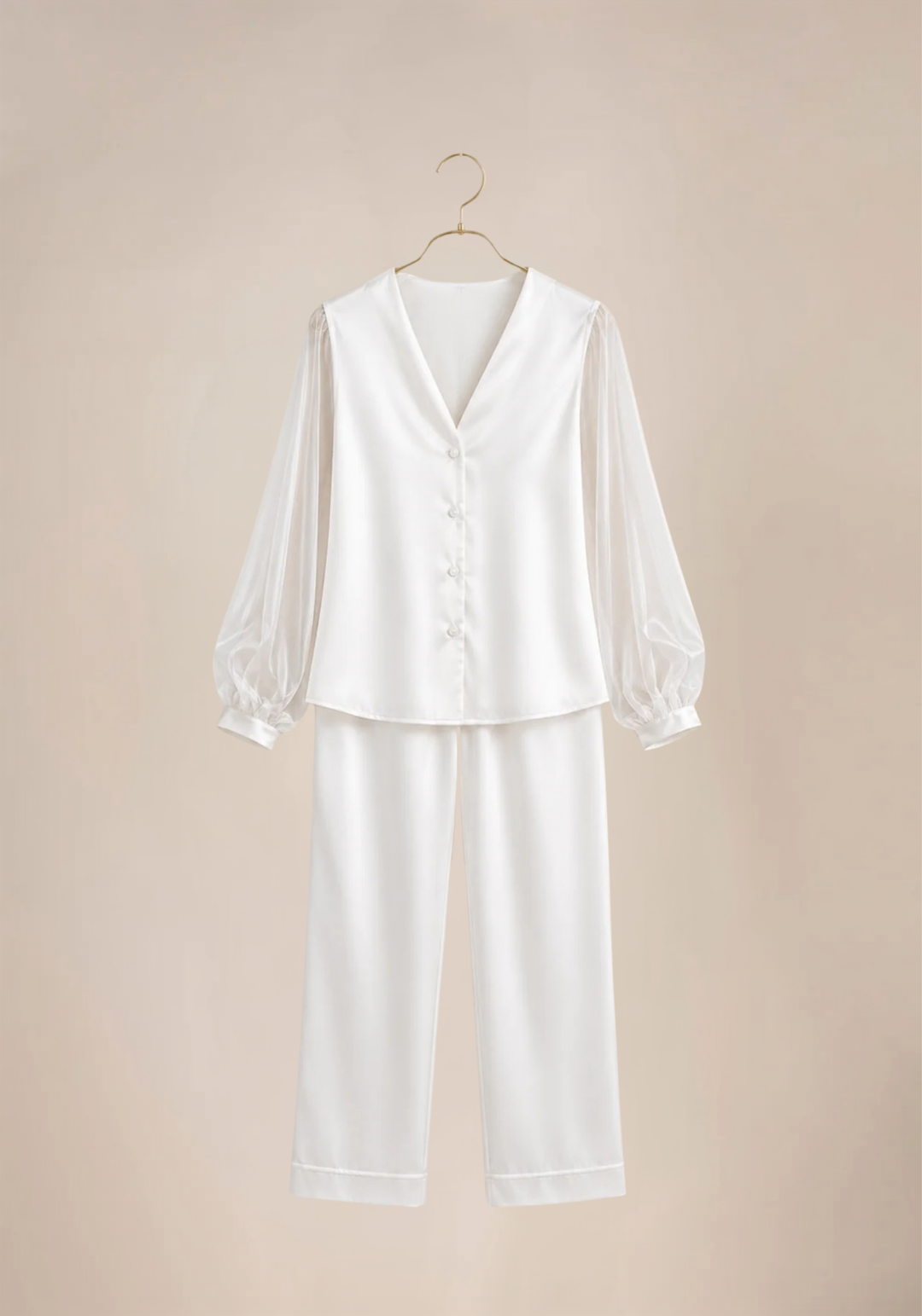 Set Of 6: Cami, Short, Top, Pant, Long Nighty, Long Lace Robe