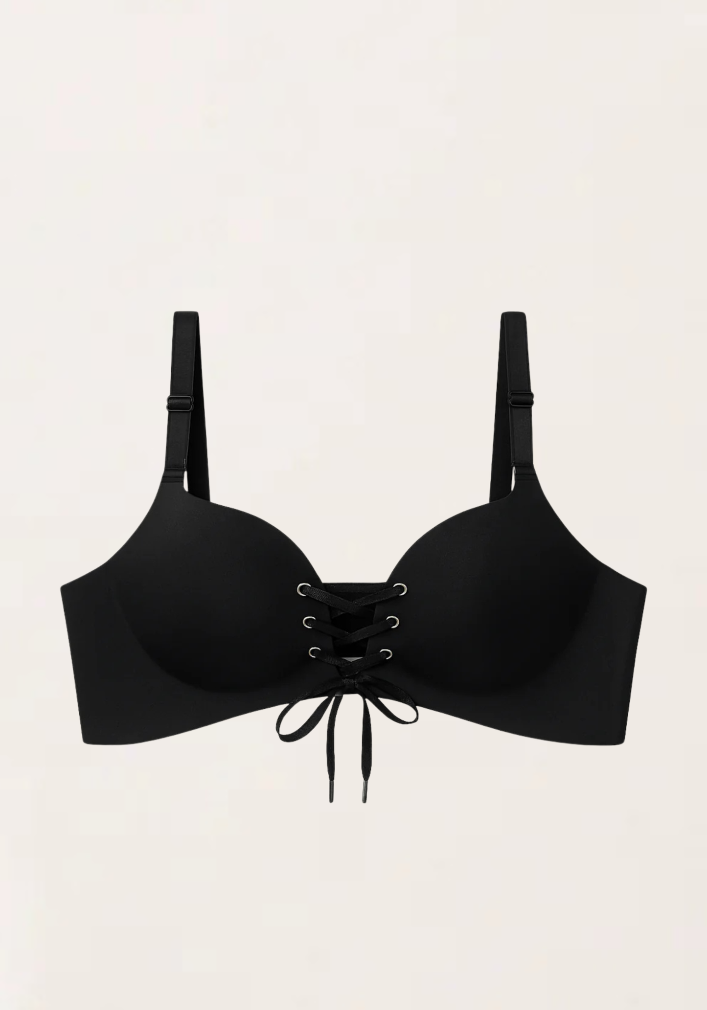 Double Filled Lace-Up Bra