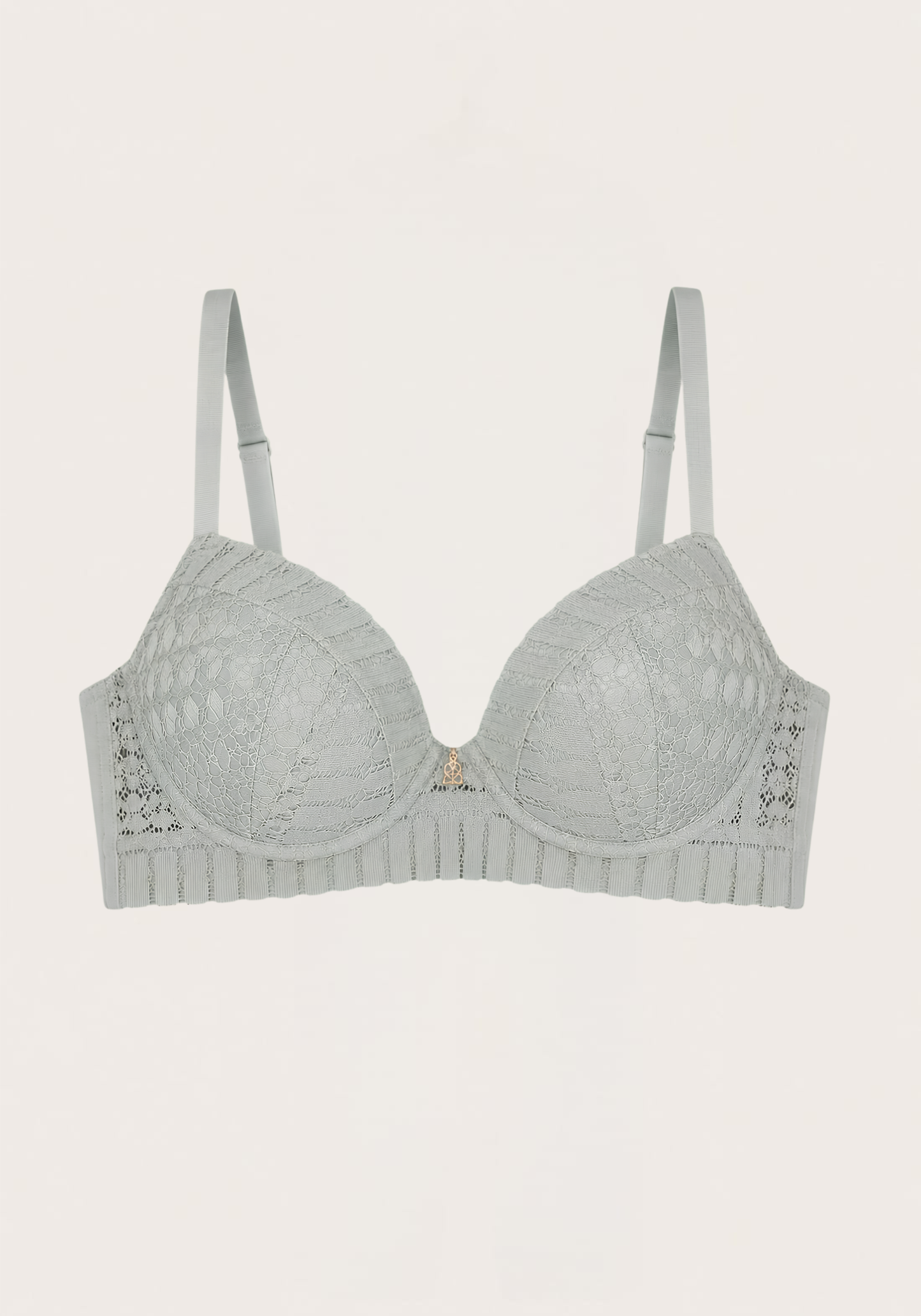 Hollow Breast Geometric Lace Bra
