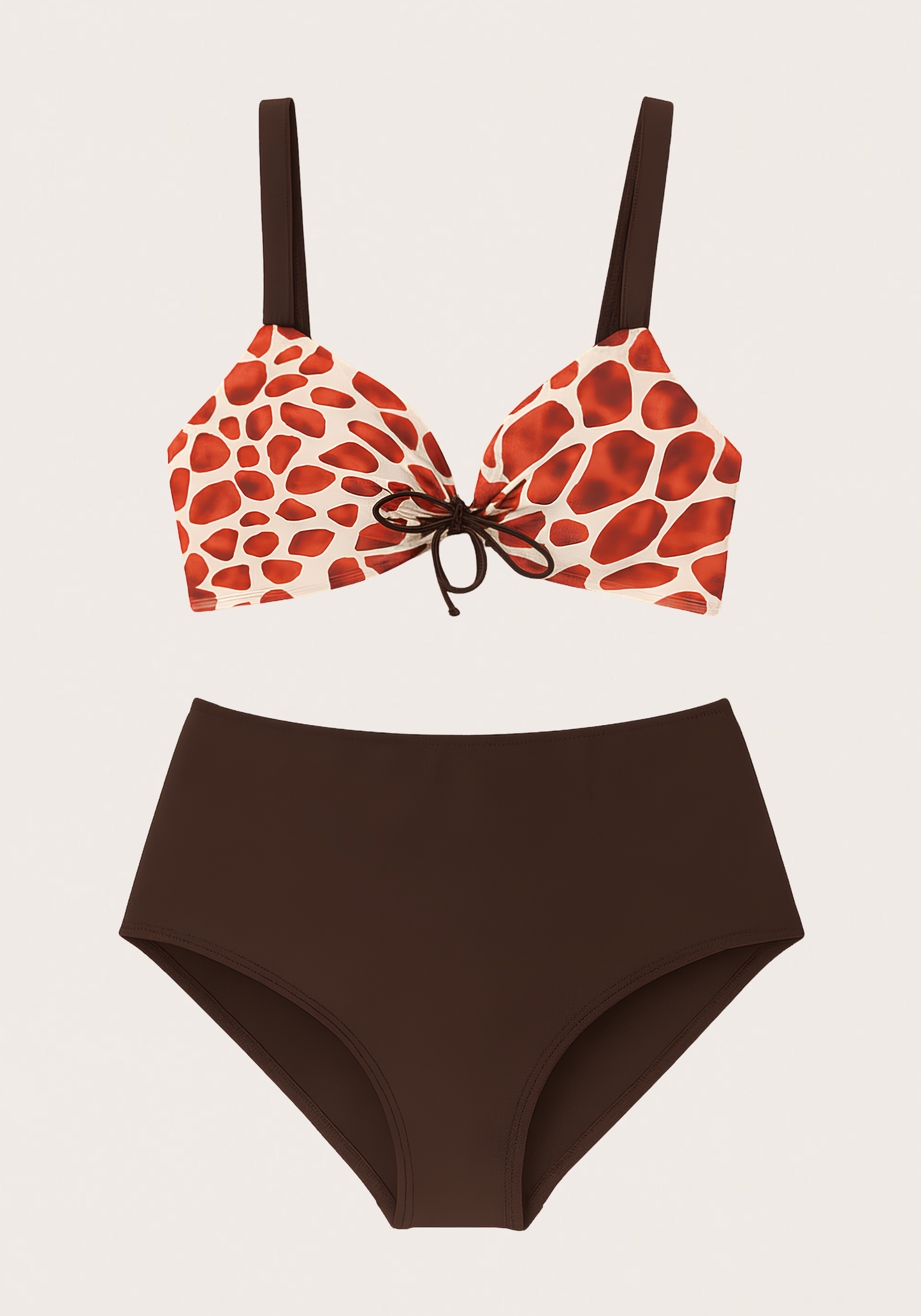 OCC Brown Red Swimming Strapped Bikini