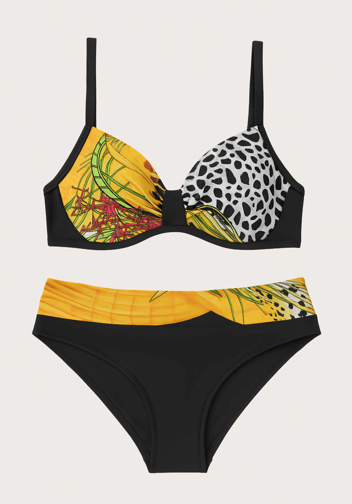OCC Yellow Black Swimming Bikini