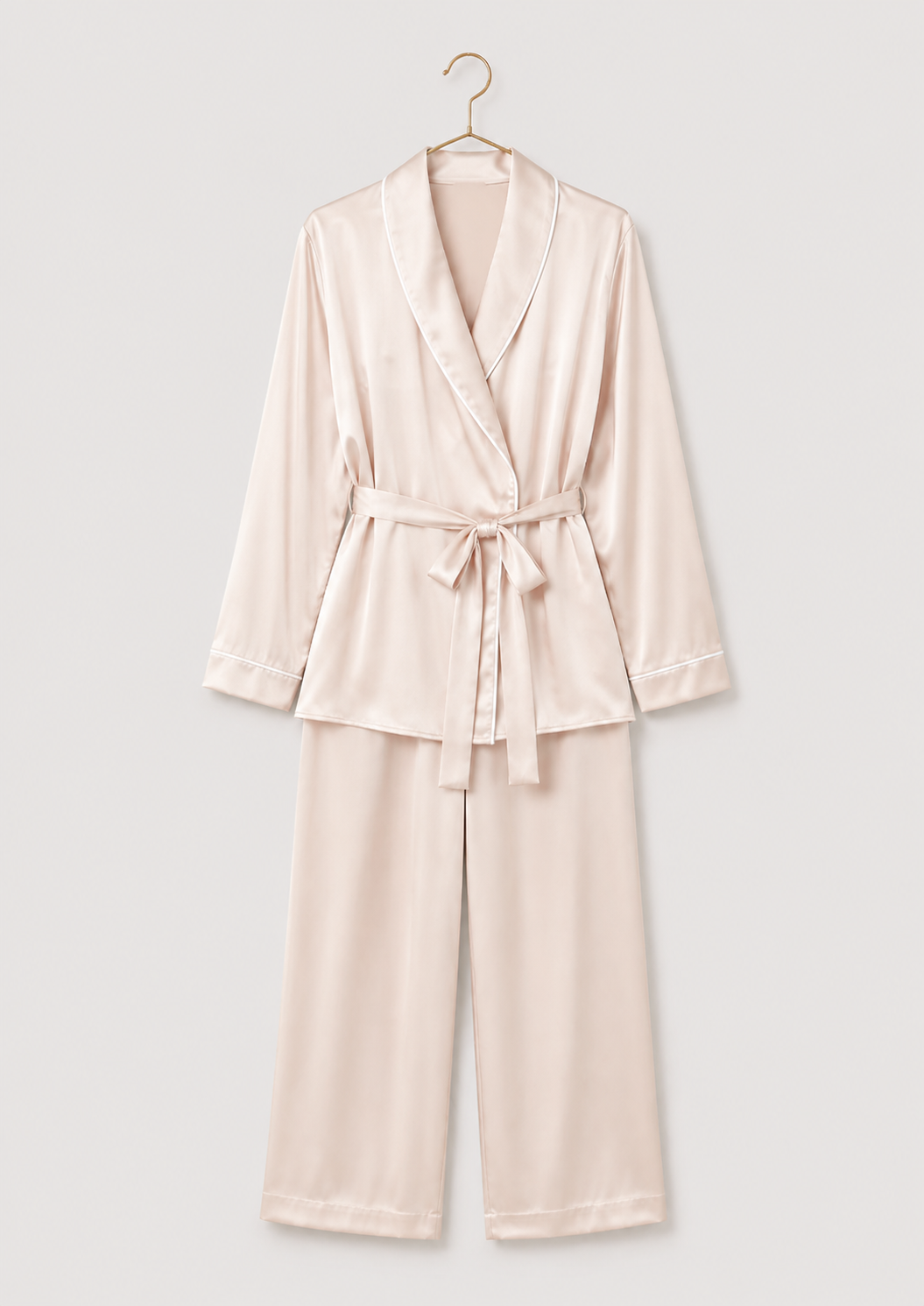 Satin Collar Button Pajama