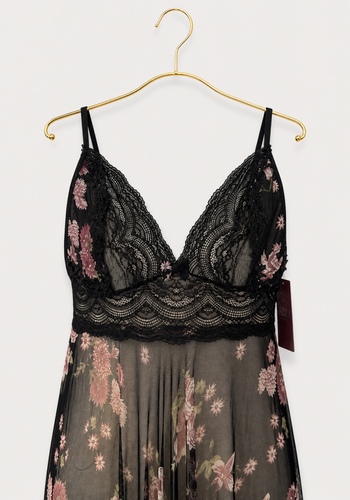 Schiffon Printed Long Night Gown