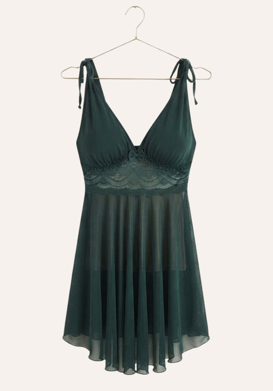 Padded Cups Plain Slip With Lace Detail
