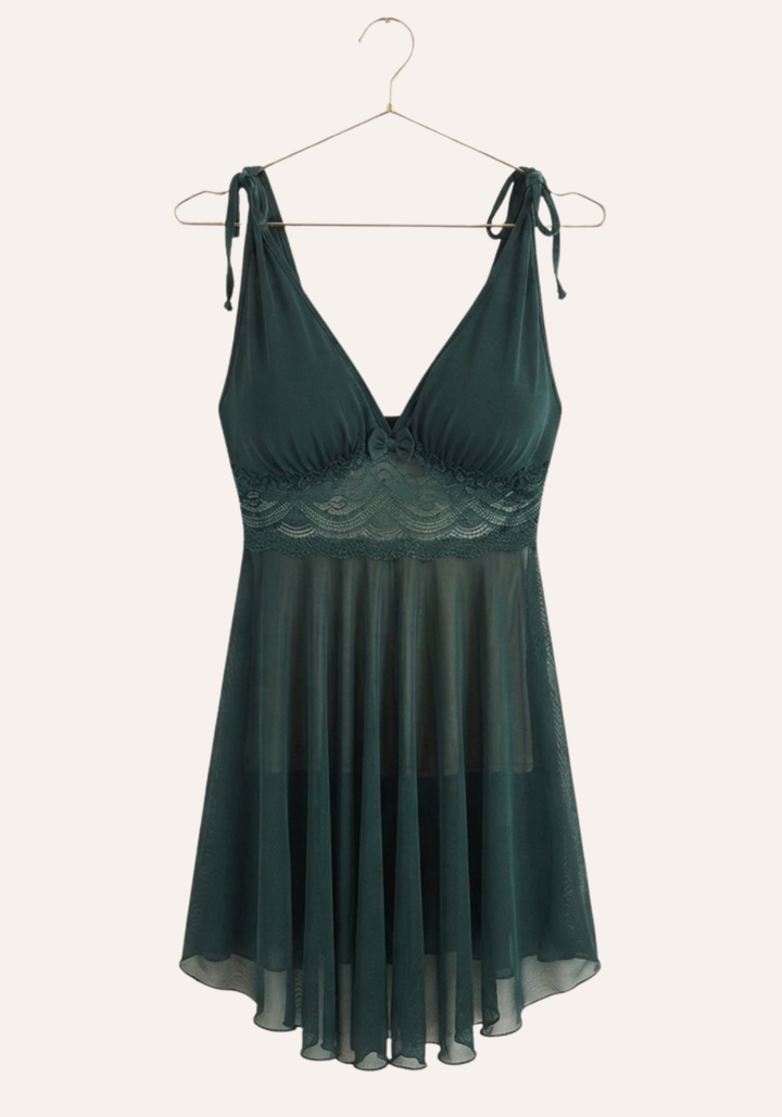 Padded Cups Plain Slip With Lace Detail