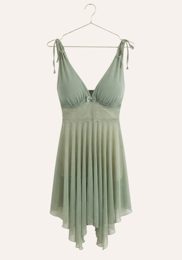 Padded Cups Plain Slip With Lace Detail