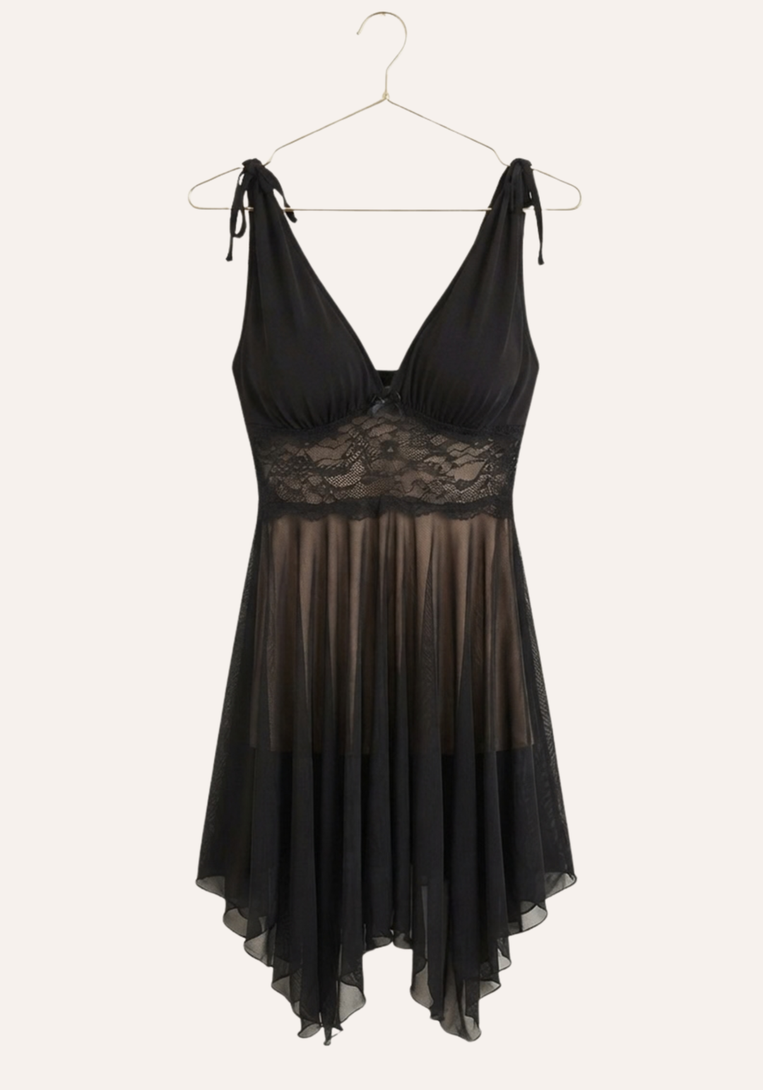 Padded Cups Plain Slip With Lace Detail