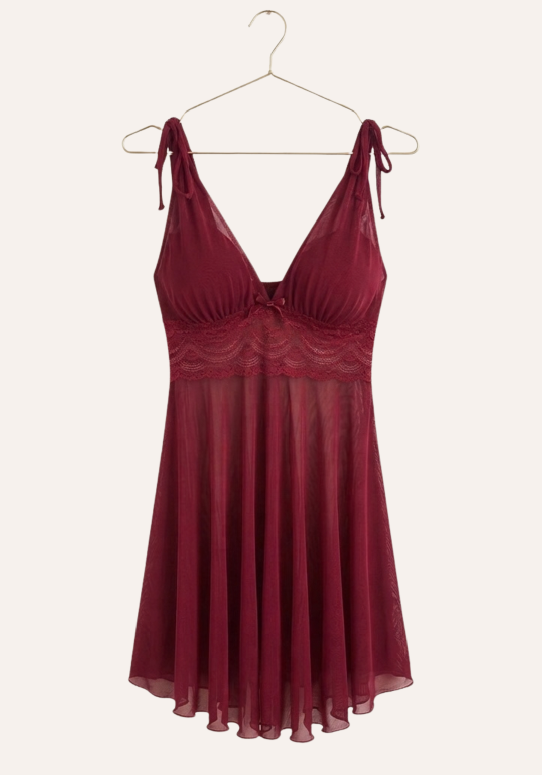 Padded Cups Plain Slip With Lace Detail