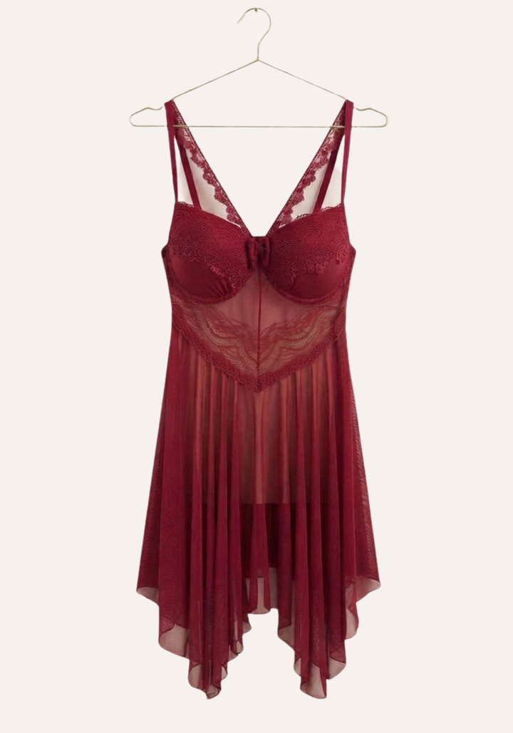 Padded Cups Plain Slip With Lace Detail