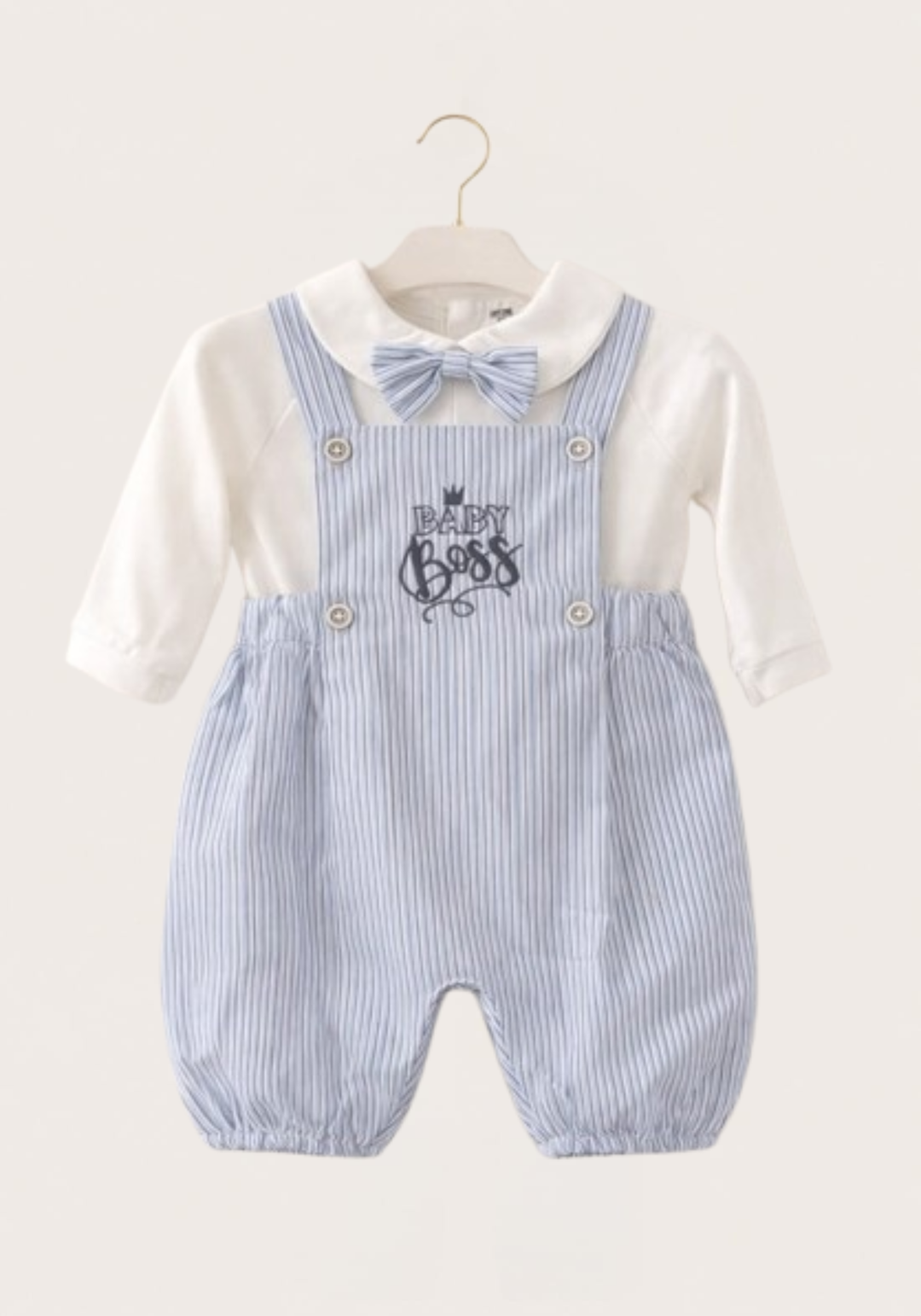 Baby Set Of 2: Long Sleeve Shirt And Romper