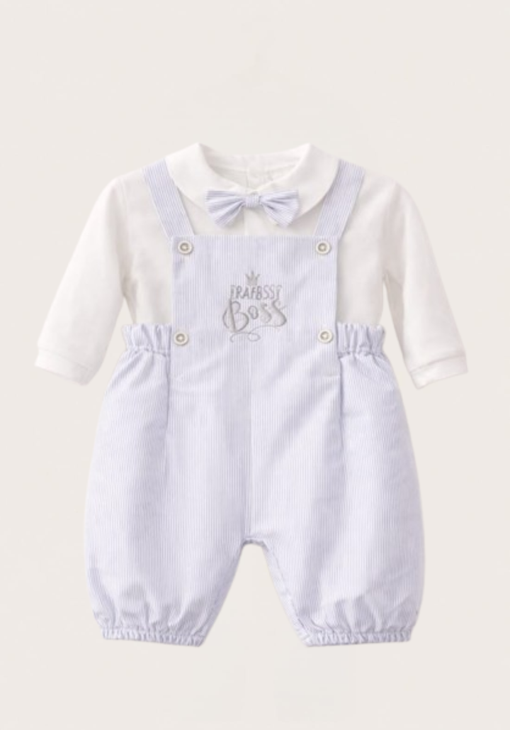 Baby Set Of 2: Long Sleeve Shirt And Romper