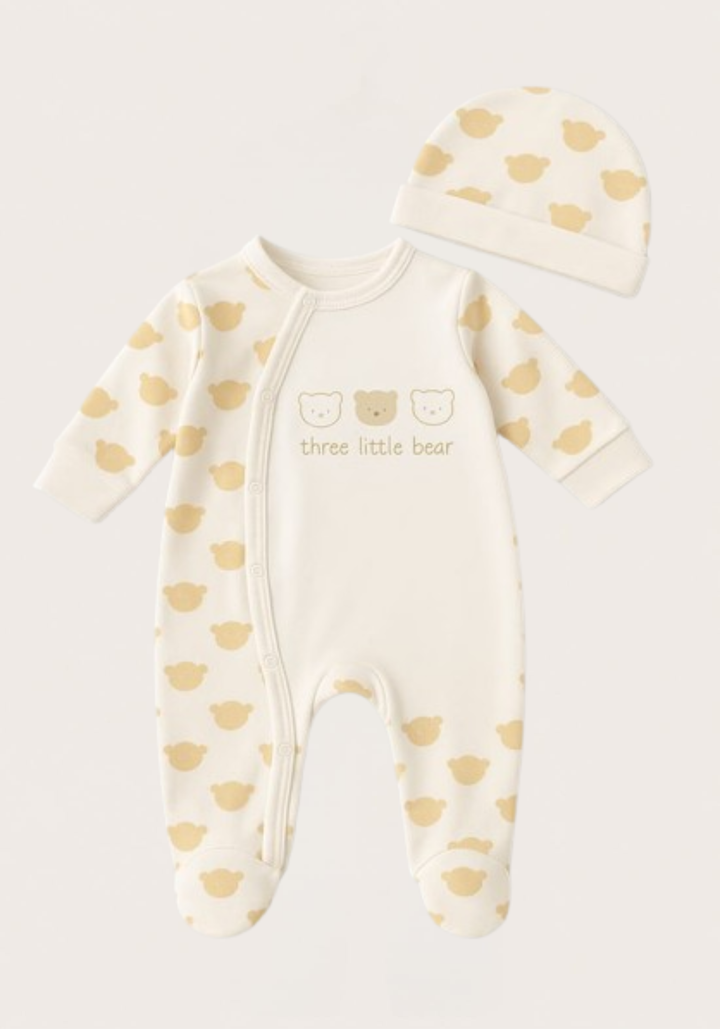 Baby Set Of 2: Romper, Cap