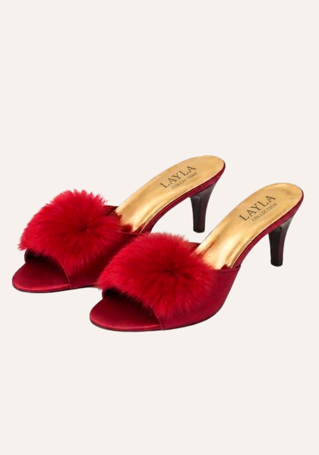 8Cm Heel With Furr Slippers