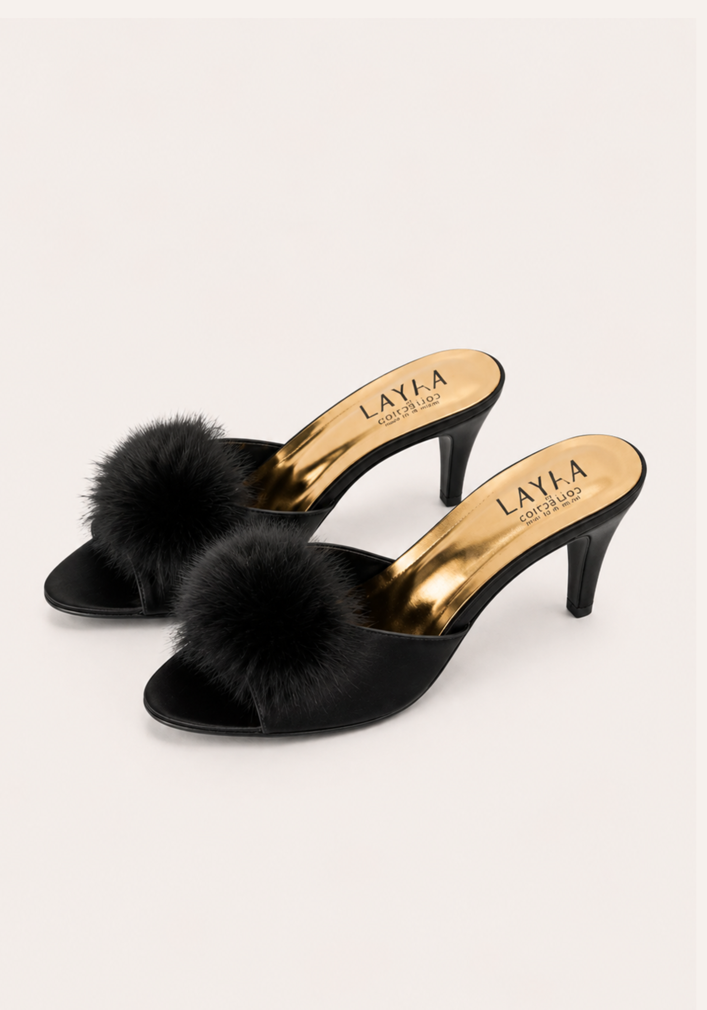 10Cm Heel With Furr Slippers
