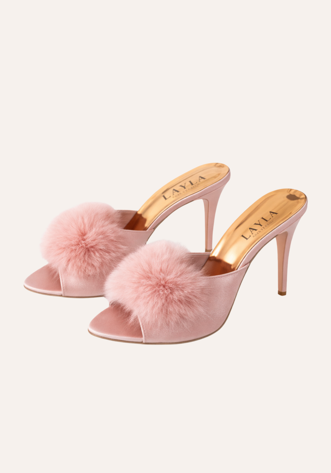 12Cm Heel With Furr Slippers