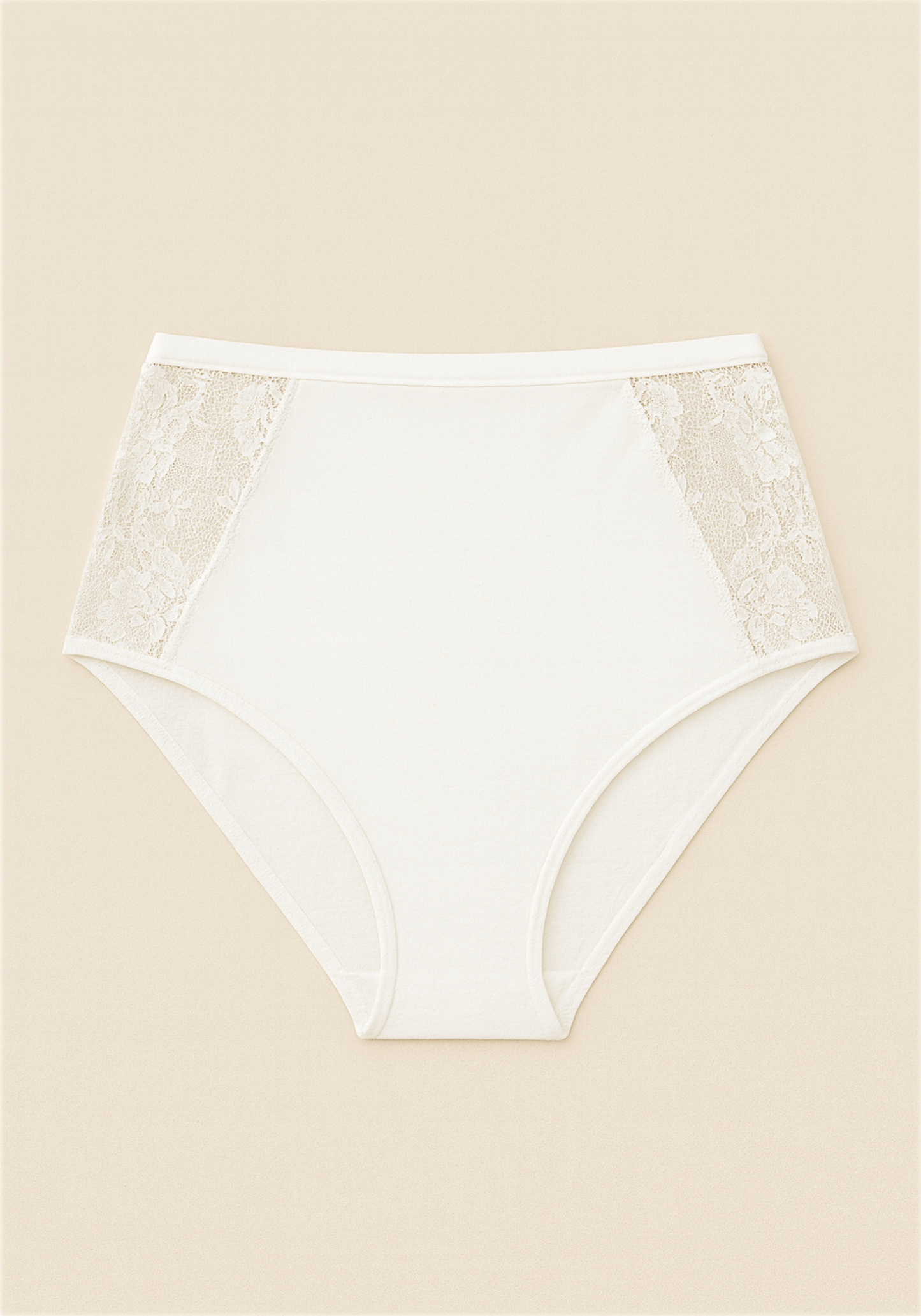 Cotton Lace Hi Waist Panties