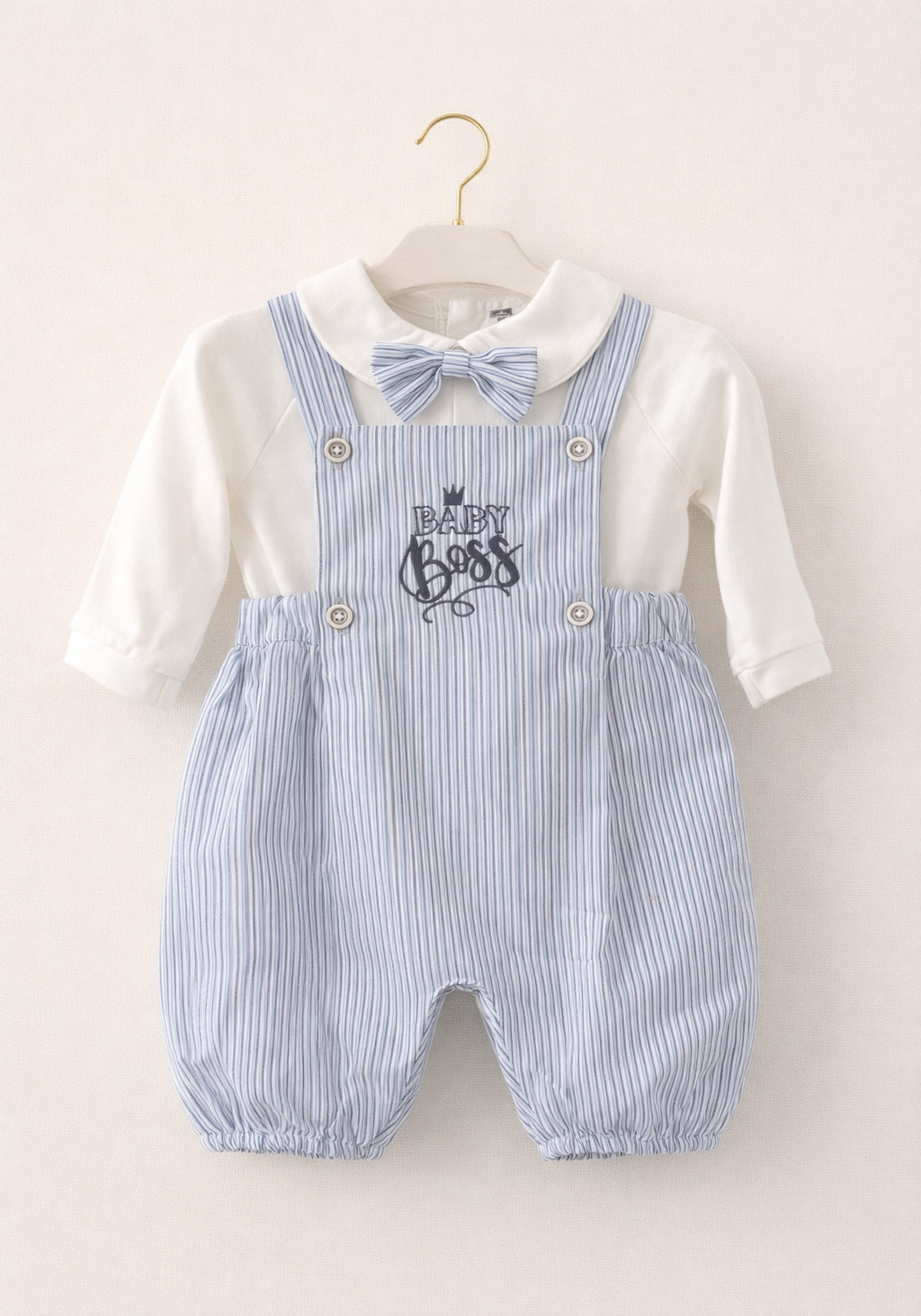 Baby Set Of 2: Long Sleeve Shirt And Romper