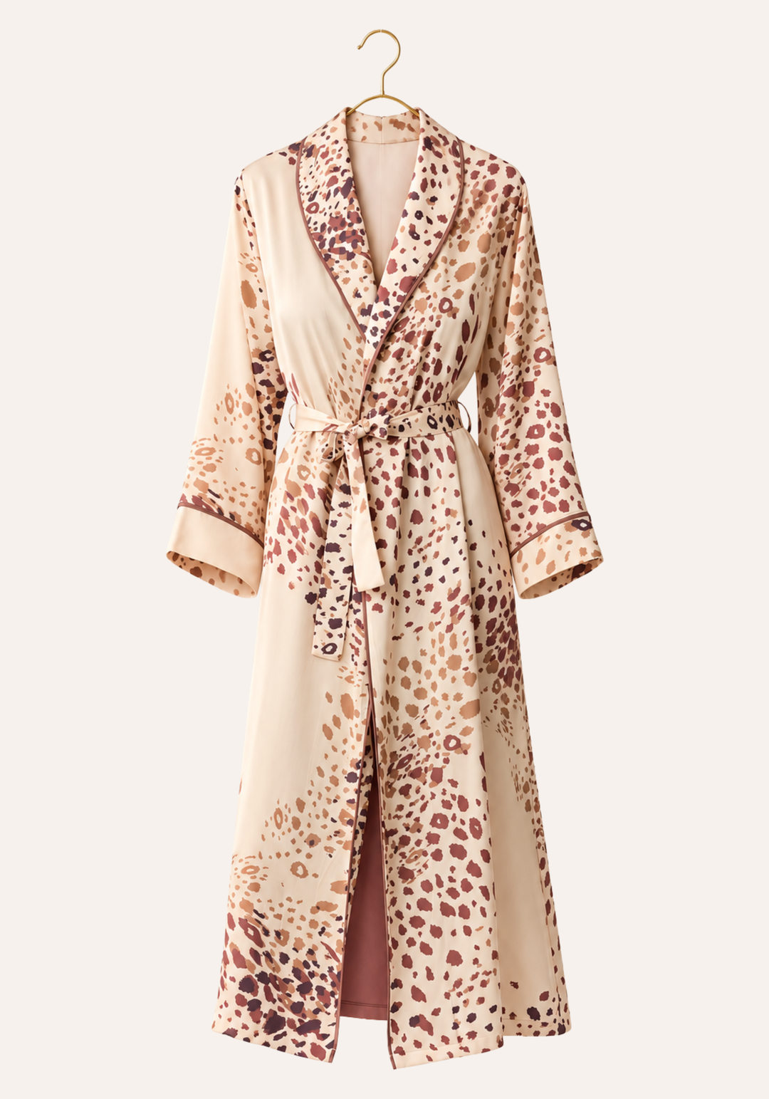 Plain Shoulder Strap Long Nighty And Printed Long Sleeve Long Robe
