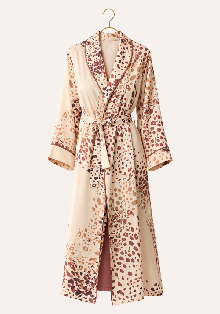 Plain Shoulder Strap Long Nighty And Printed Long Sleeve Long Robe