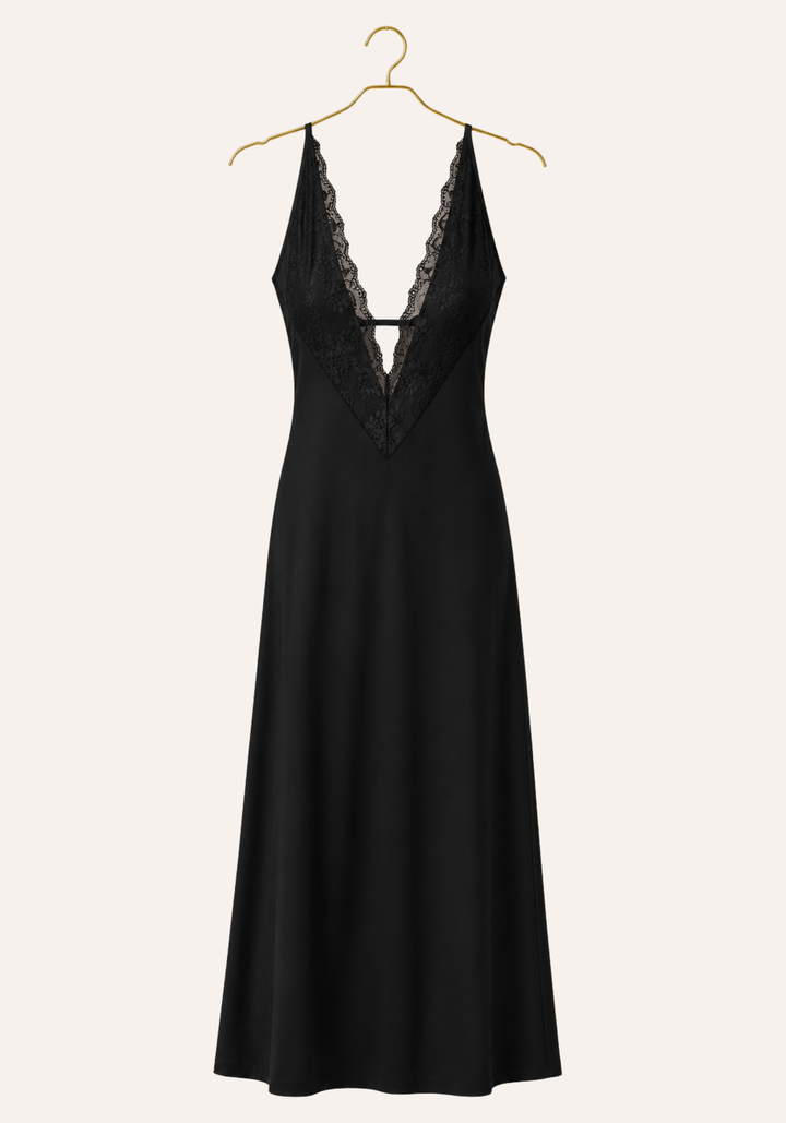 Plain Shoulder Strap Long Nighty And Printed Long Sleeve Long Robe