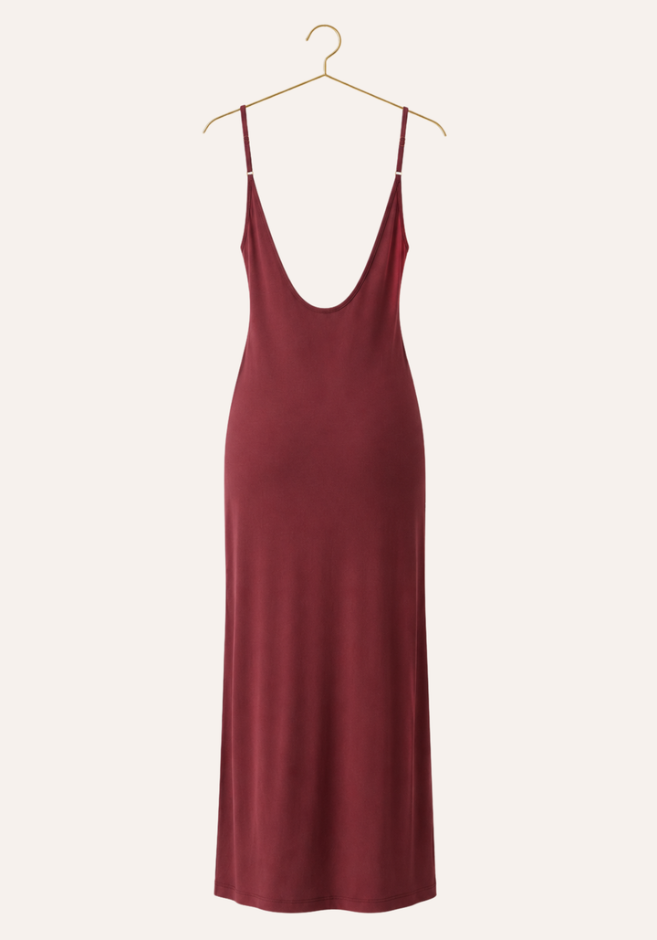 Plain Shoulder Strap Long Nighty And Long Sleeve Long Robe