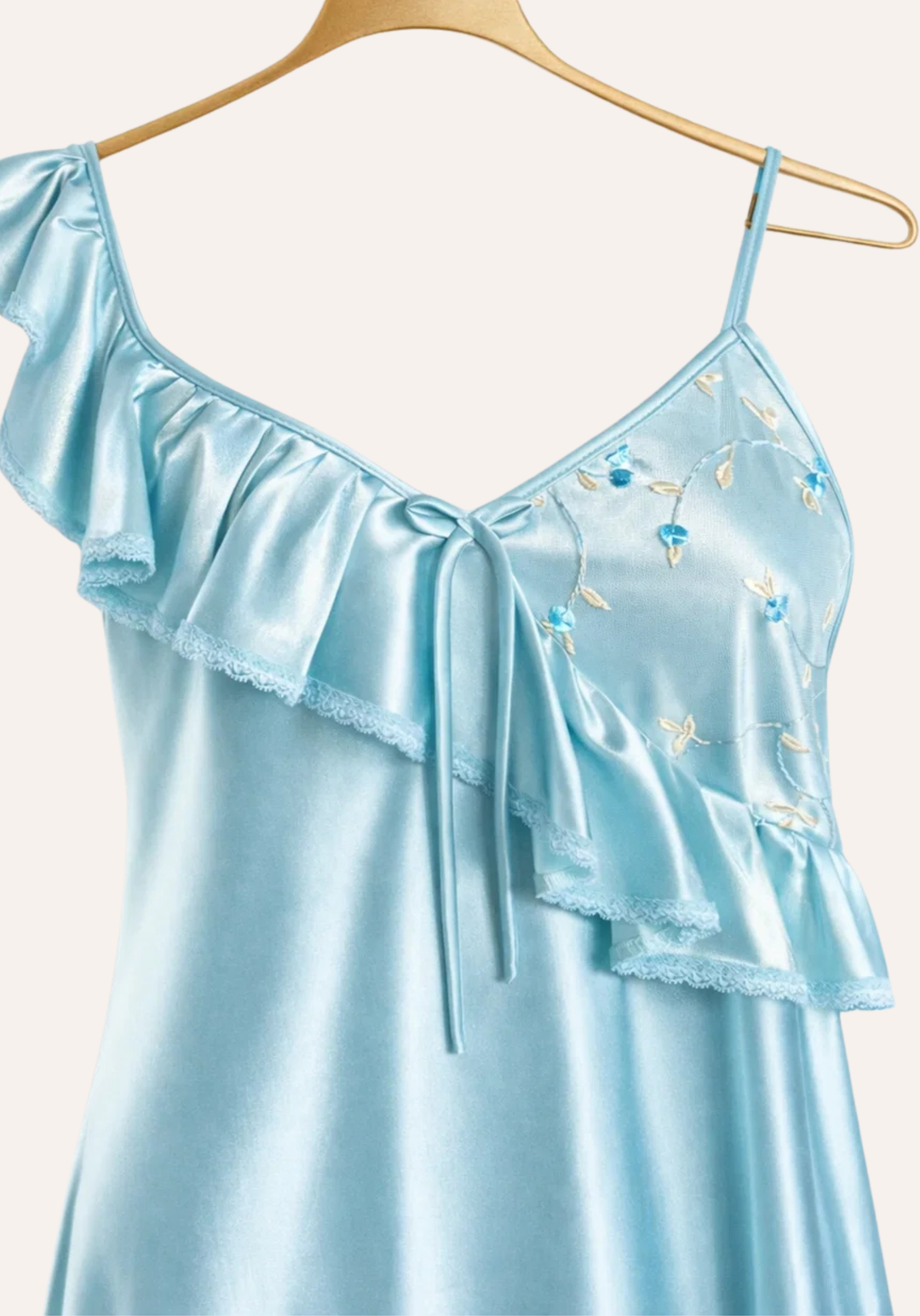 Satin Sleeveless Long Gown