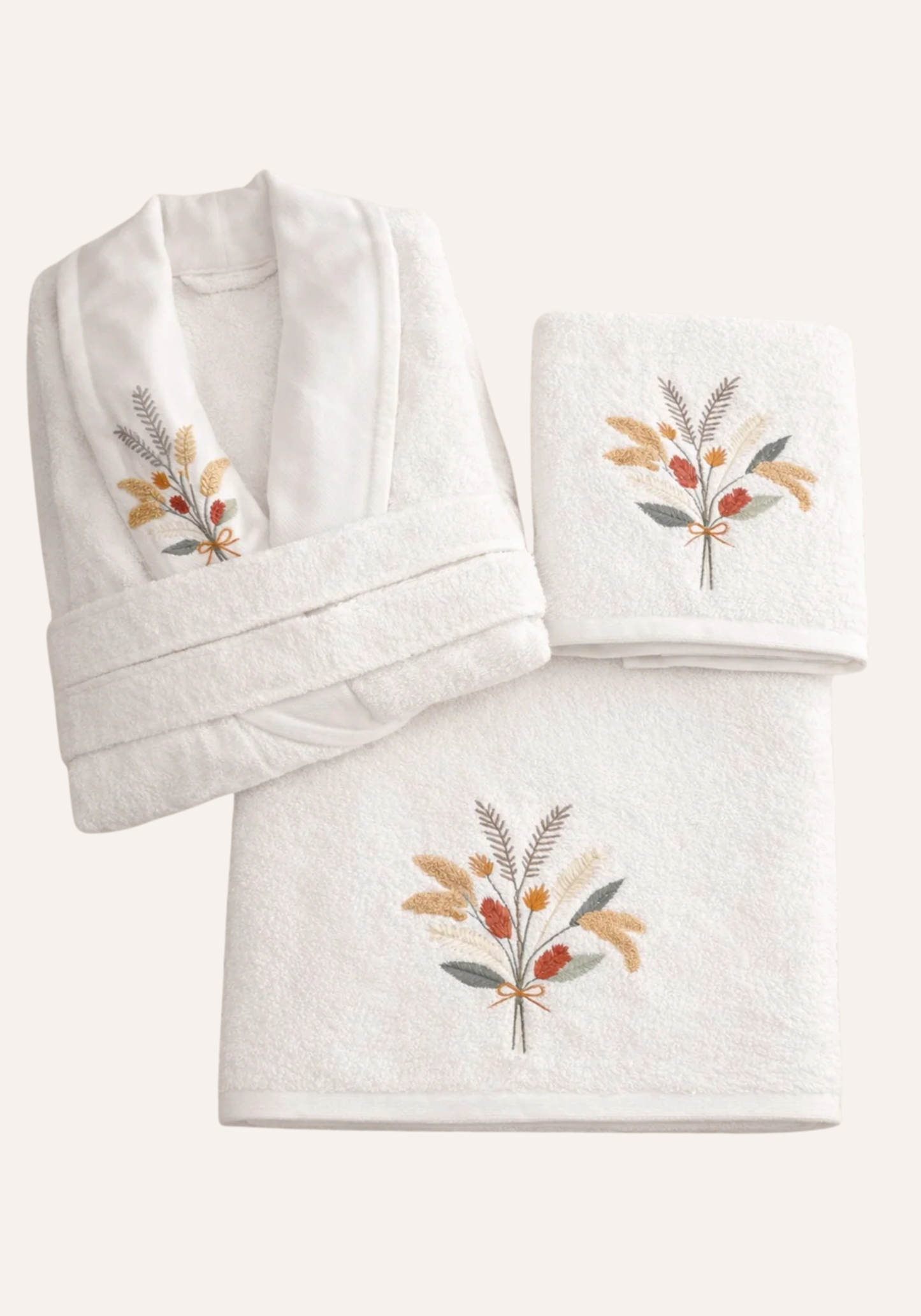 3 Piece Single Bamboo Bathrobe Set