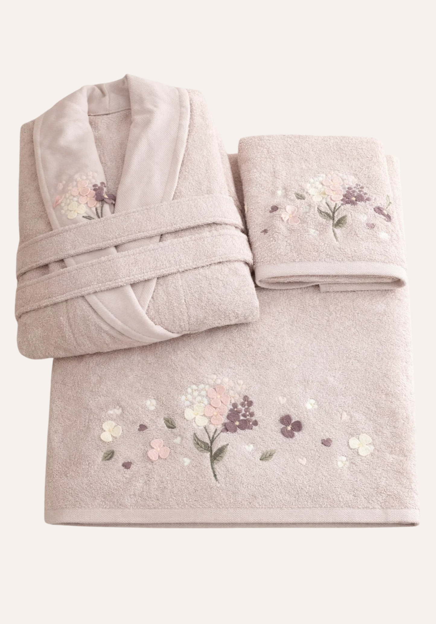 3 Piece Single Bamboo Bathrobe Set