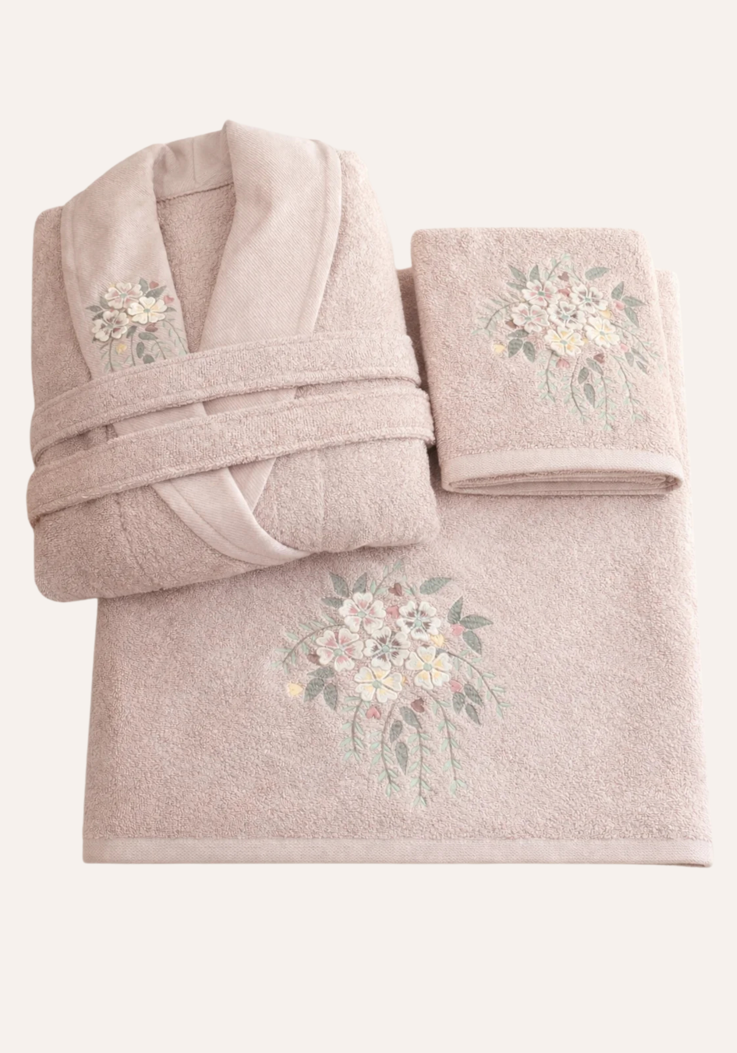 3 Piece Single Bamboo Bathrobe Set